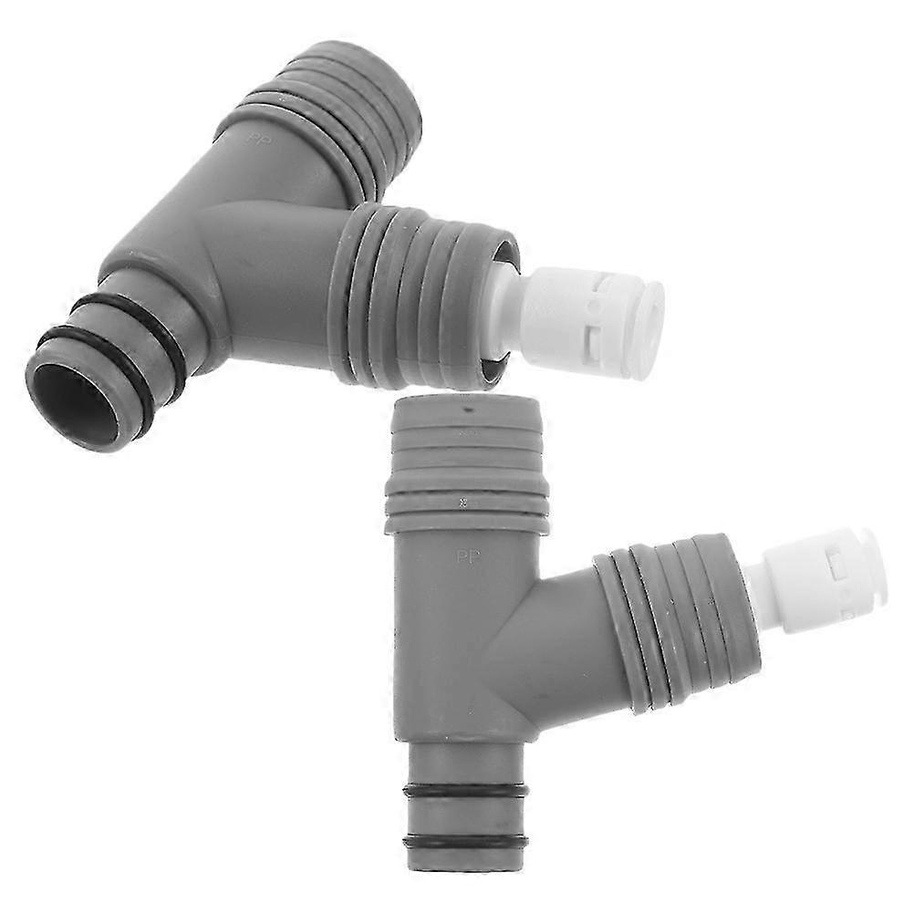 Kitchen Sink Drain Pipe Adapter Y-Shaped Overflow Connector 2Pcs Pack