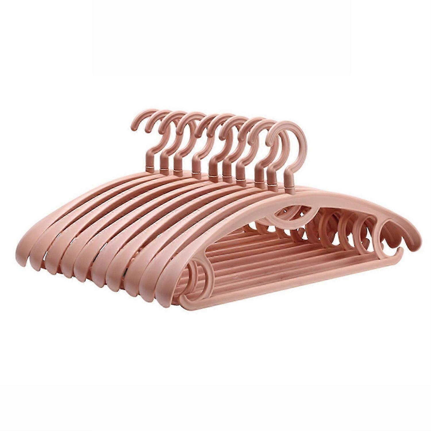 10 PCS thick plastic laundry hanger(pink)
