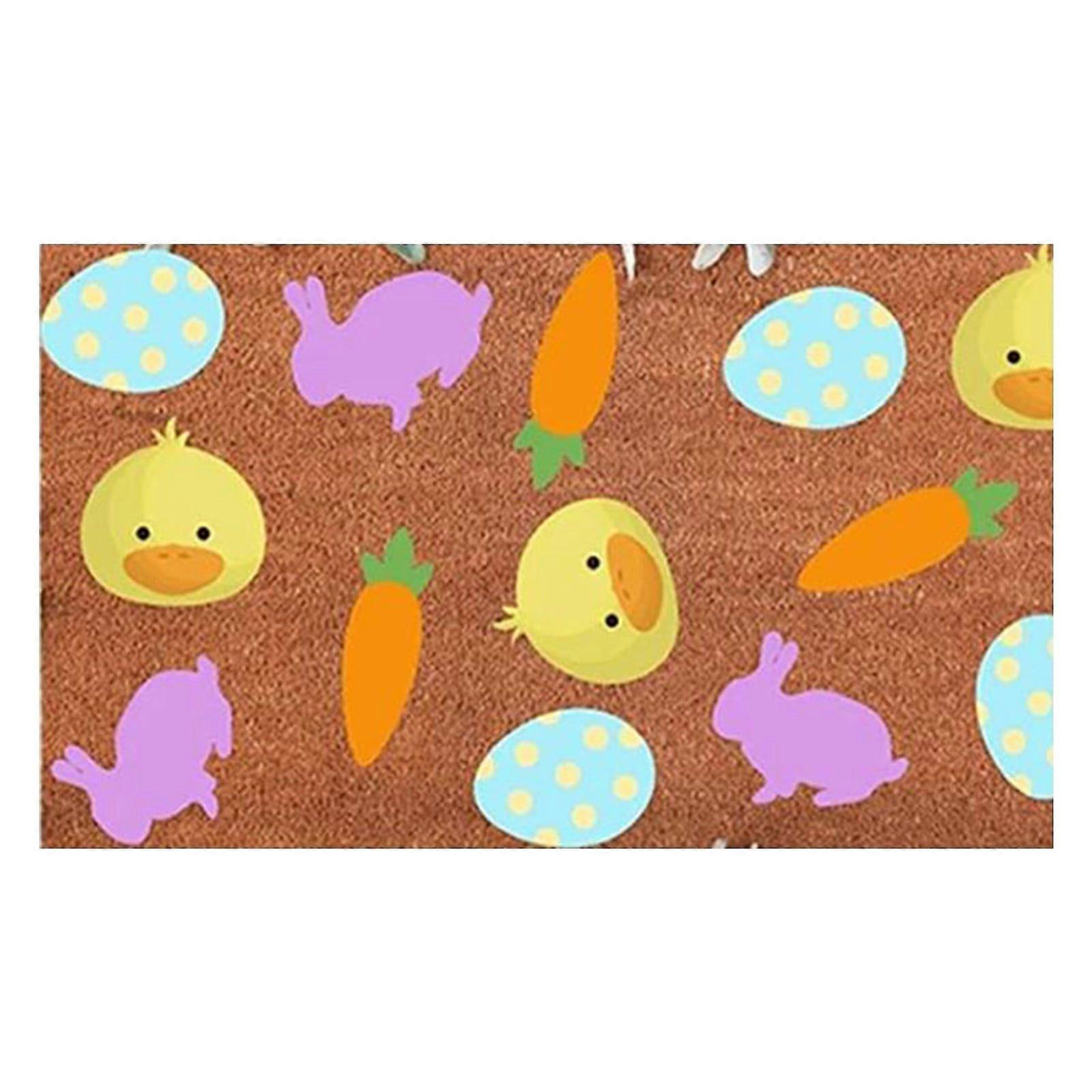 Easter Decorations Easter 2024 Easter Doormat Easter Eggs Rabbit Entryway Front