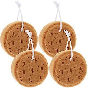 Bath Sponge Loofah Exfoliating for Shower 8Pcs Coffee Round Body Scrubber