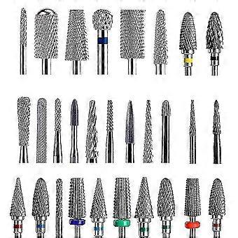 Wolframkarbid Nagelbohrer Fräser für Maniküre Pediküre Nagelfeilen Puffer Nail Art Ausrüstung Zubehör Werkzeuge