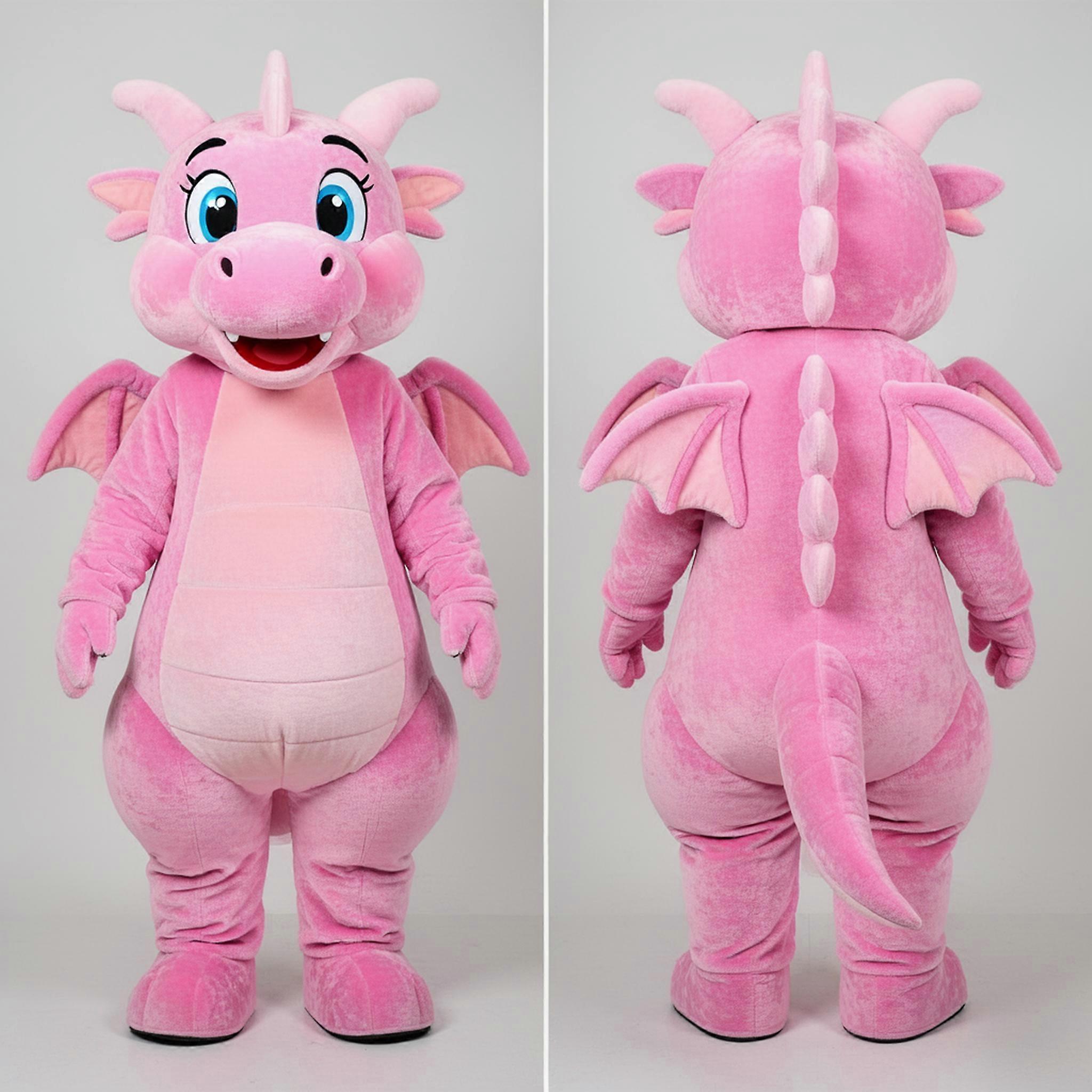 MASTICOT Pastel Pink Friendly Dragon Mascot