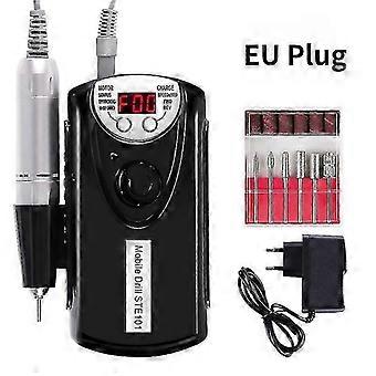 Electric Nail Drill Machine Built-in Machine Portable Pedicure Nail Polisher Grinding Device Nail Tool EU Plug