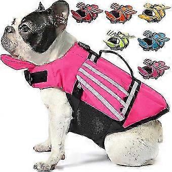 Chaleco salvavidas ajustable para perros con asa de rescate para perros pequeños, medianos y grandes4_j