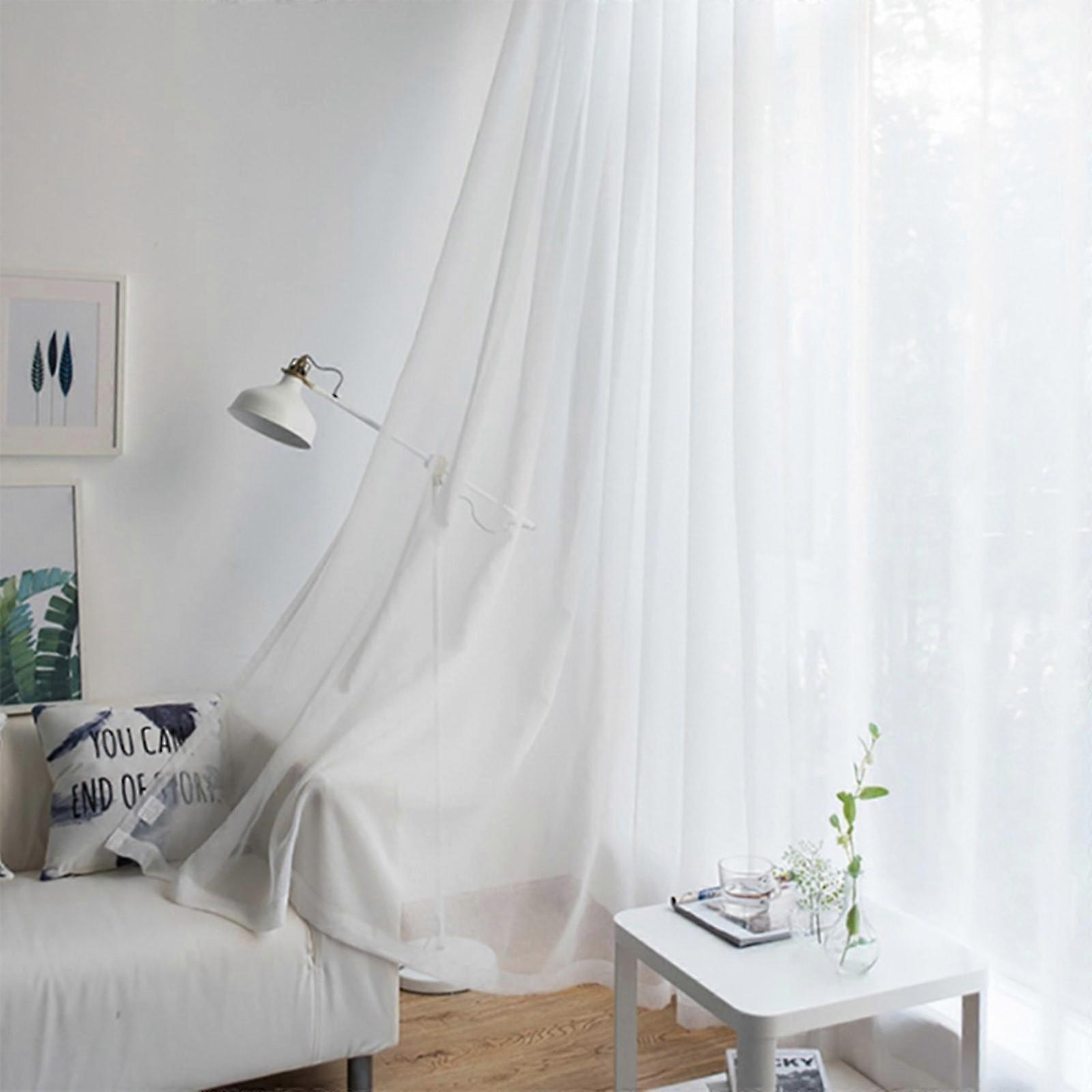 Lightweight Sheer Drape Curtains 2Pcs