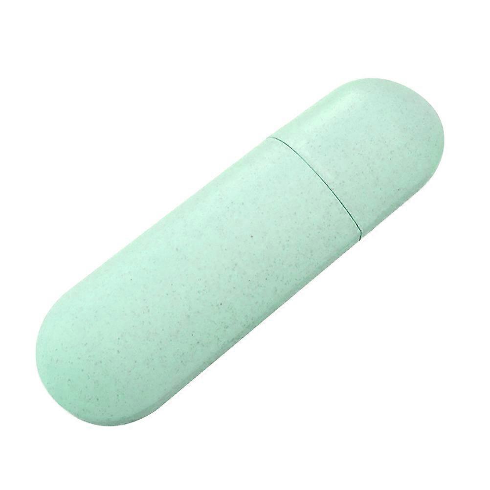 Green Toothbrush and Toothpaste Case for Outdoor Camping Storage