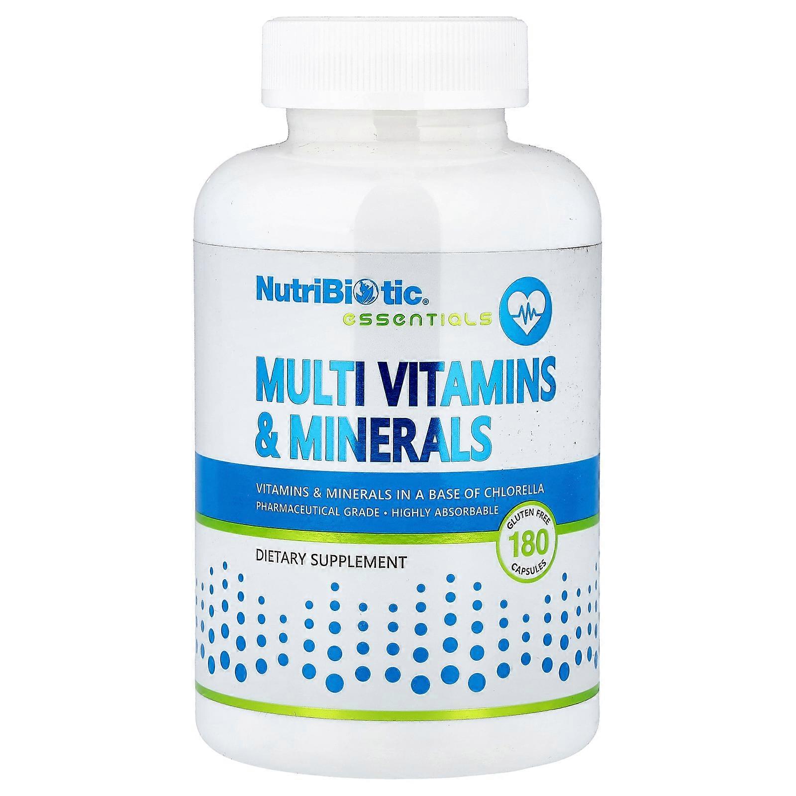 NutriBiotic, Essentials, Multi Vitamins & Minerals , 180 Capsules