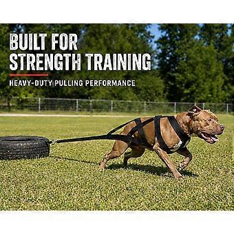 IRSTBL  Dog Weight Pulling Harness with Ultrasonic Whistle  Heavy-Duty X-Back Harness for Canicross, Sledding & Muscle Training  Ideal for Working Dog