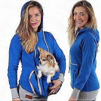 Bluza z kapturem i długim rękawem dla kota i szczeniaka, z dużą kieszenią, z kapturem i kieszenią