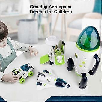 Kids Interstellar Rocket Toy Set with Astronaut Role-Play for Imaginative Space Adventures and Hand-Eye Coordination