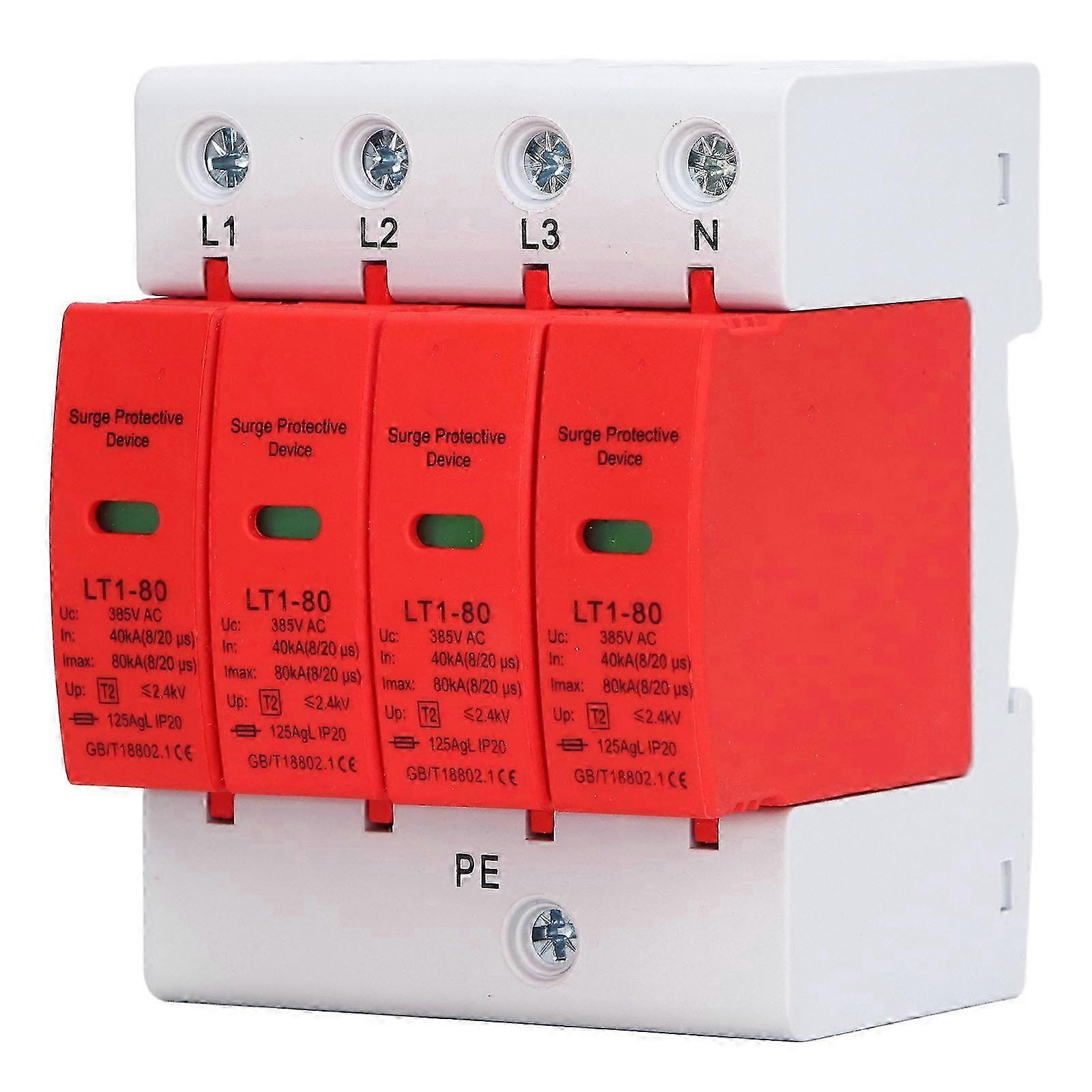 4P 385V AC Surge Protector 80kA