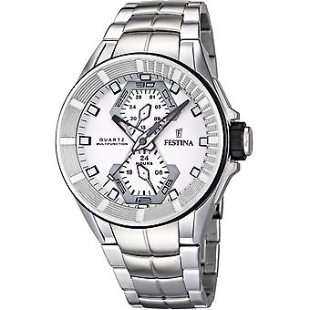 Kvarts analog menns klokke Festin med F16652/1 rustfritt stål armbånd