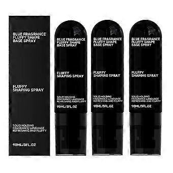 3x Blue Fragrance Fluffy Shape Base Spray, spændstigt hår og langvarigt hold til date og daglig brug