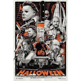 Halloween Horror Movie Collage Retro Slasher Jigsaw Puzzle XIN549