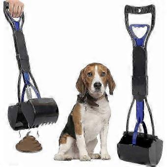 24 Inch Long Handle Serrated Tongs Dog Waste Pickup Clip for Outdoor Indoor Pet Pooper Scooper