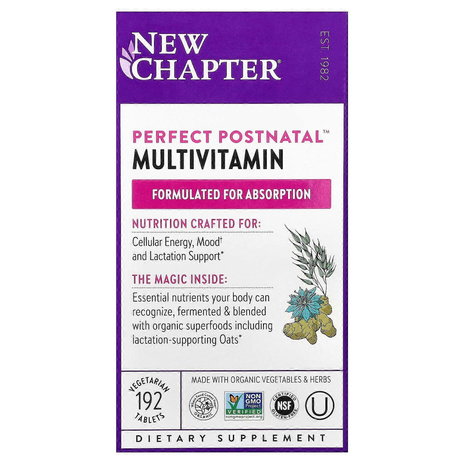 New Chapter, Perfect Postnatal™ Multivitamin, 192 Vegetarian Tablets
