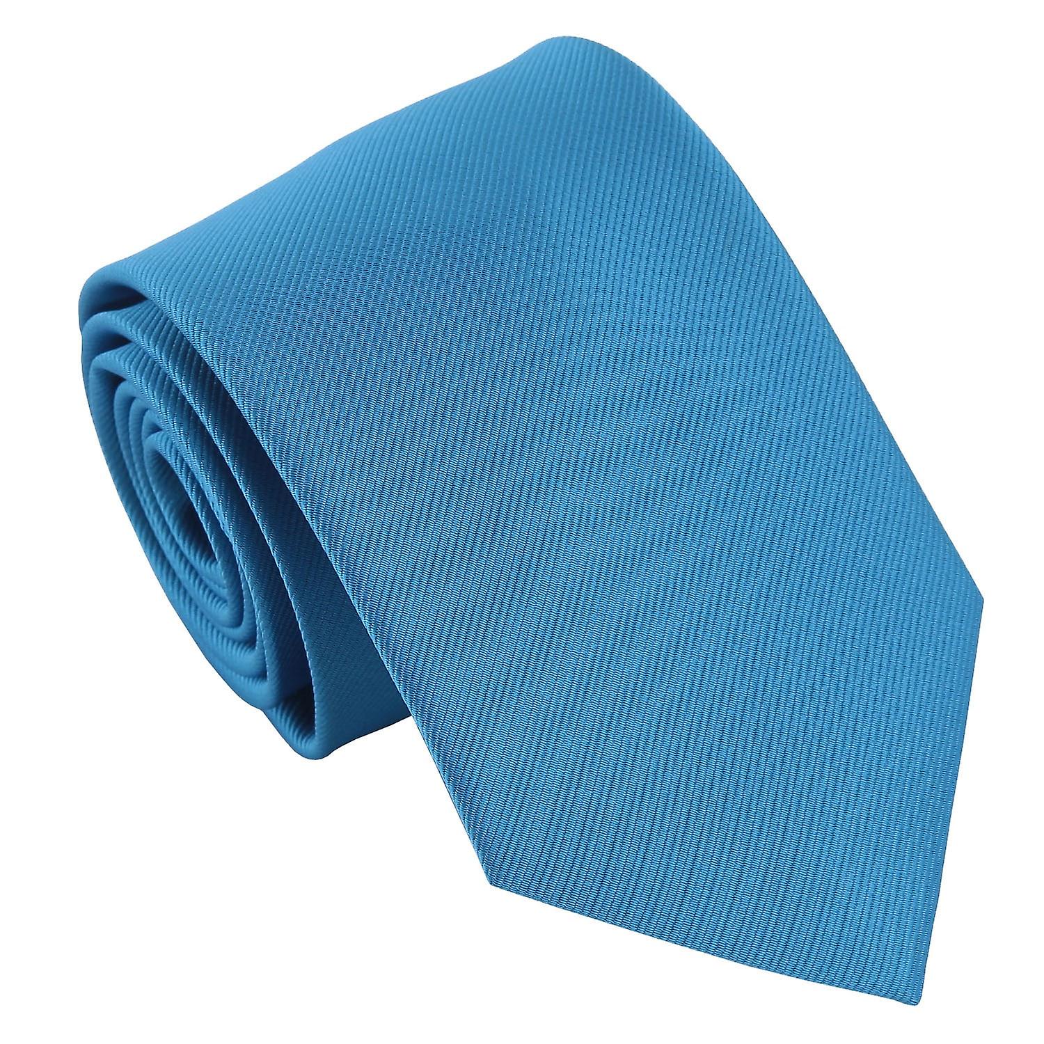 Azure Blue Plain Twill Tie