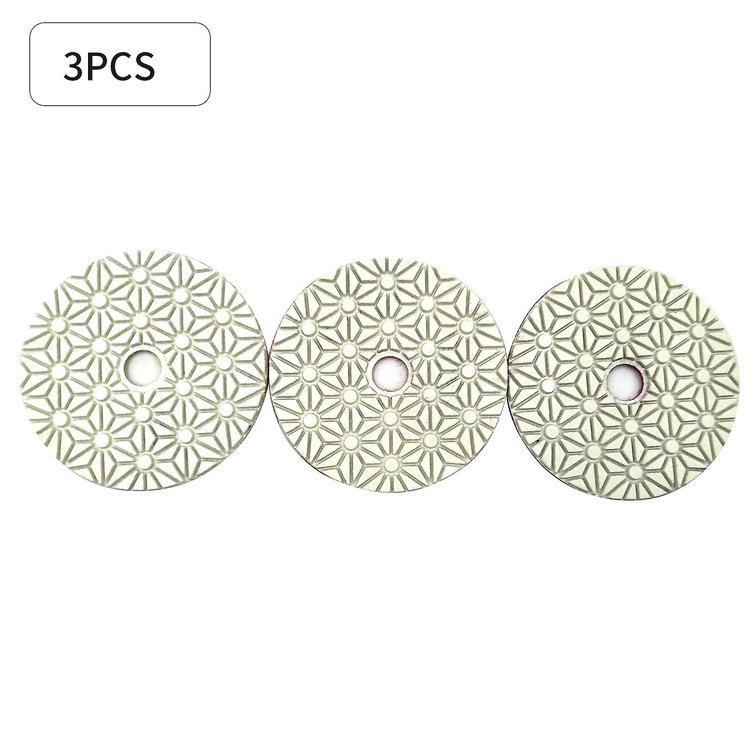 3pcs/set 100mm Dry/wet 3-step Polishing Pads Granite Polishing Tool