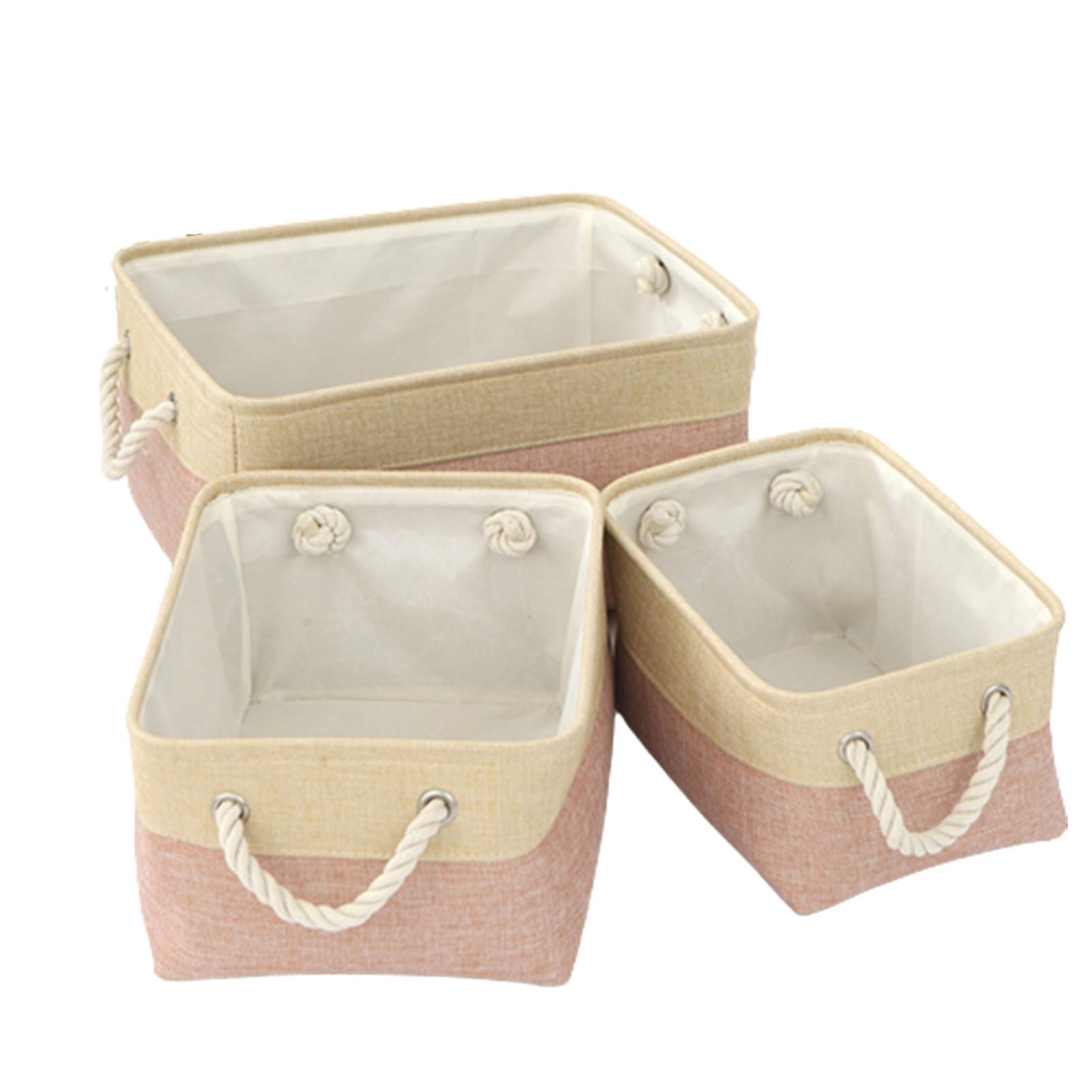 3pcs Foldable Clothes Storage Bins Heavy Duty Clothes Containers