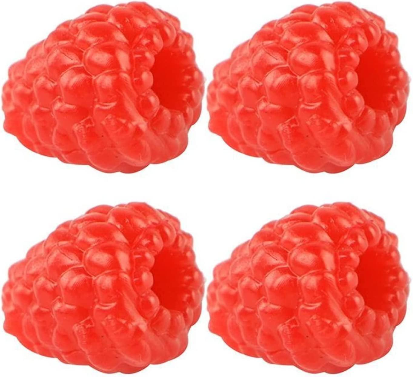 20 Pcs Realistic Fake Raspberry Simulation Fake Raspberry Artificial Fruit,red