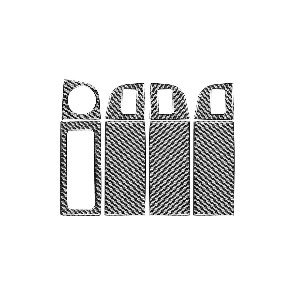 Car Window Lifting Switch Panel Trim Sticker Decorative Carbon Fiber for A7 2015-2020 Accessories