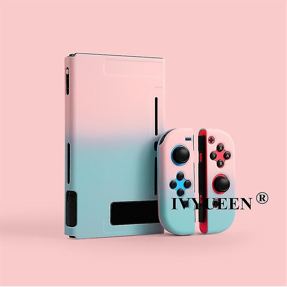 Pink Green Protective Hard Case Shell For Nintendo Switch Joy Con Back Cover