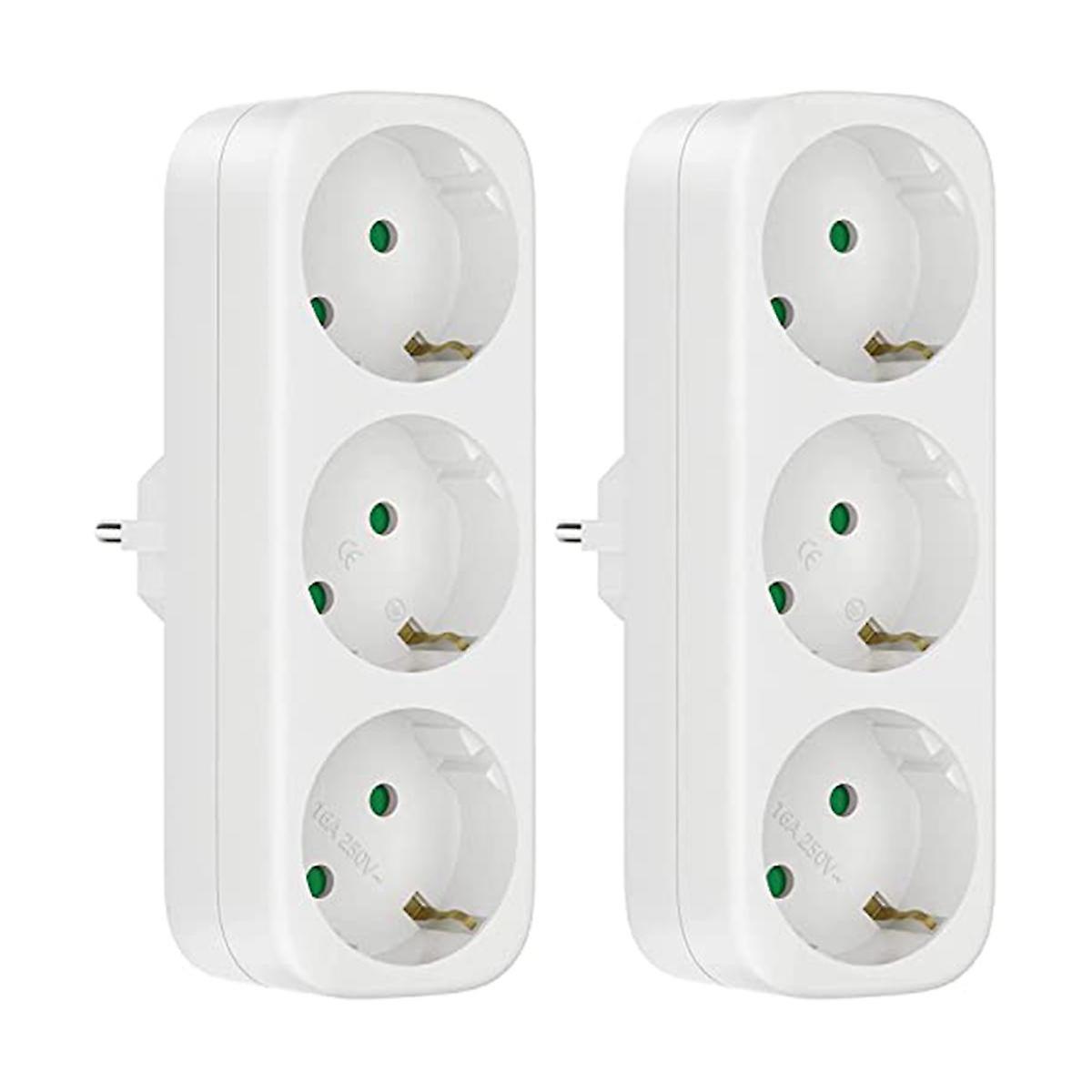 Multi Socket Without Cable, 250V/16A Socket Adapter, Portable Sockets, 3680W Converter Socket EU Pl