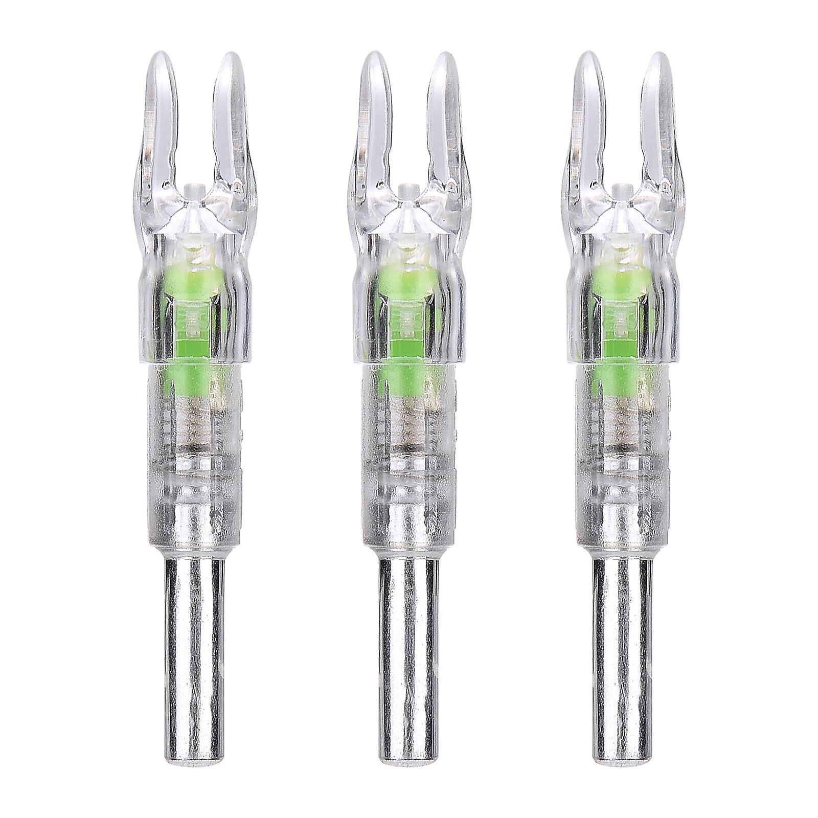 3 Pcs Led Lighted Nocks For Id 6.2mm Arrows With Bow String Activation Switch