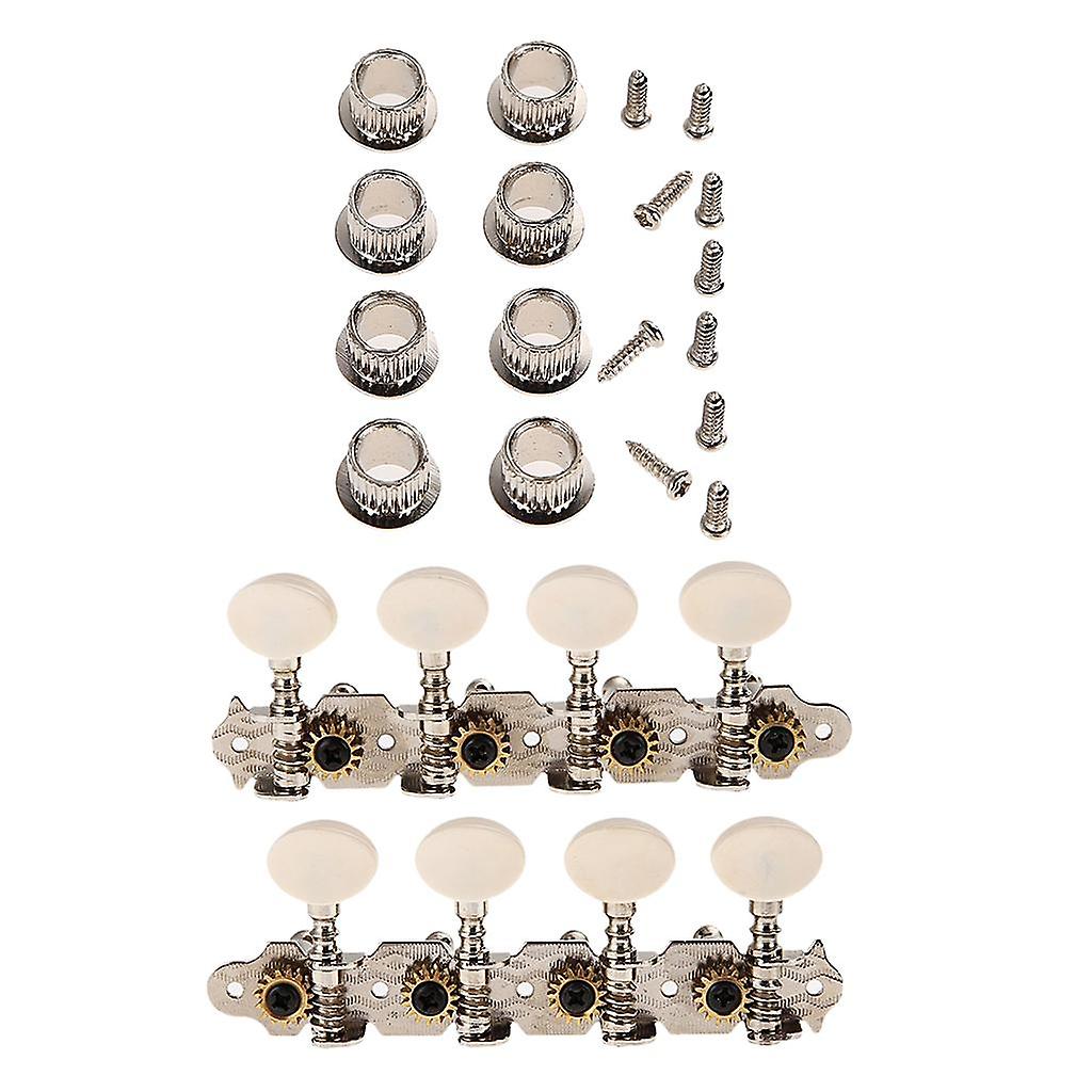 4L 4R Cream Knobs Tuning Pegs Machine Heads String Tuners Set for Mandolin