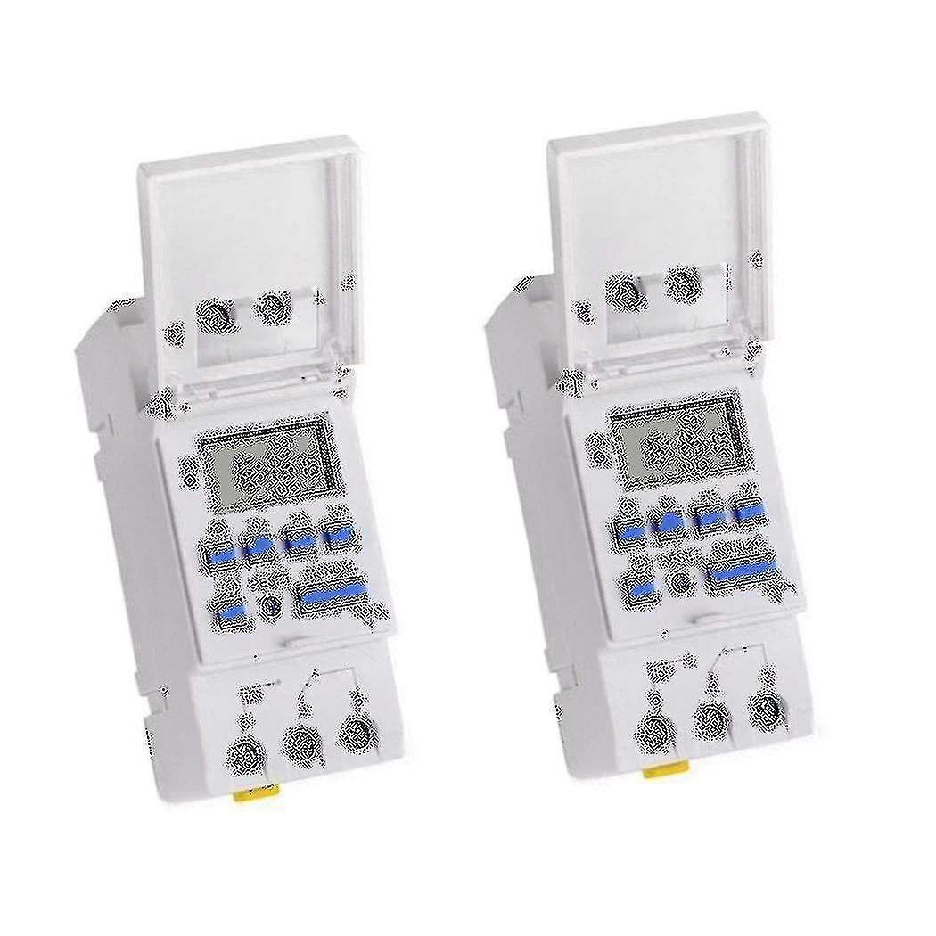 Sinotimer 2x Electronic Timer, Tm615-2 Timer Switch 7 Days 24 Hours Programmable Lcd Time Relay-220