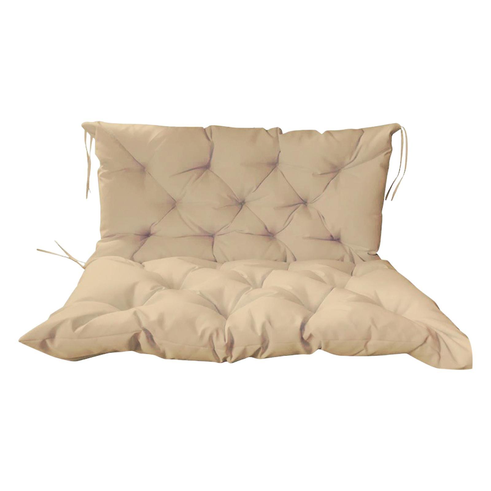 スイングチェアクッションハンギングバスケットシートクッションラウンジャーベンチパティオ芝生イエローとL