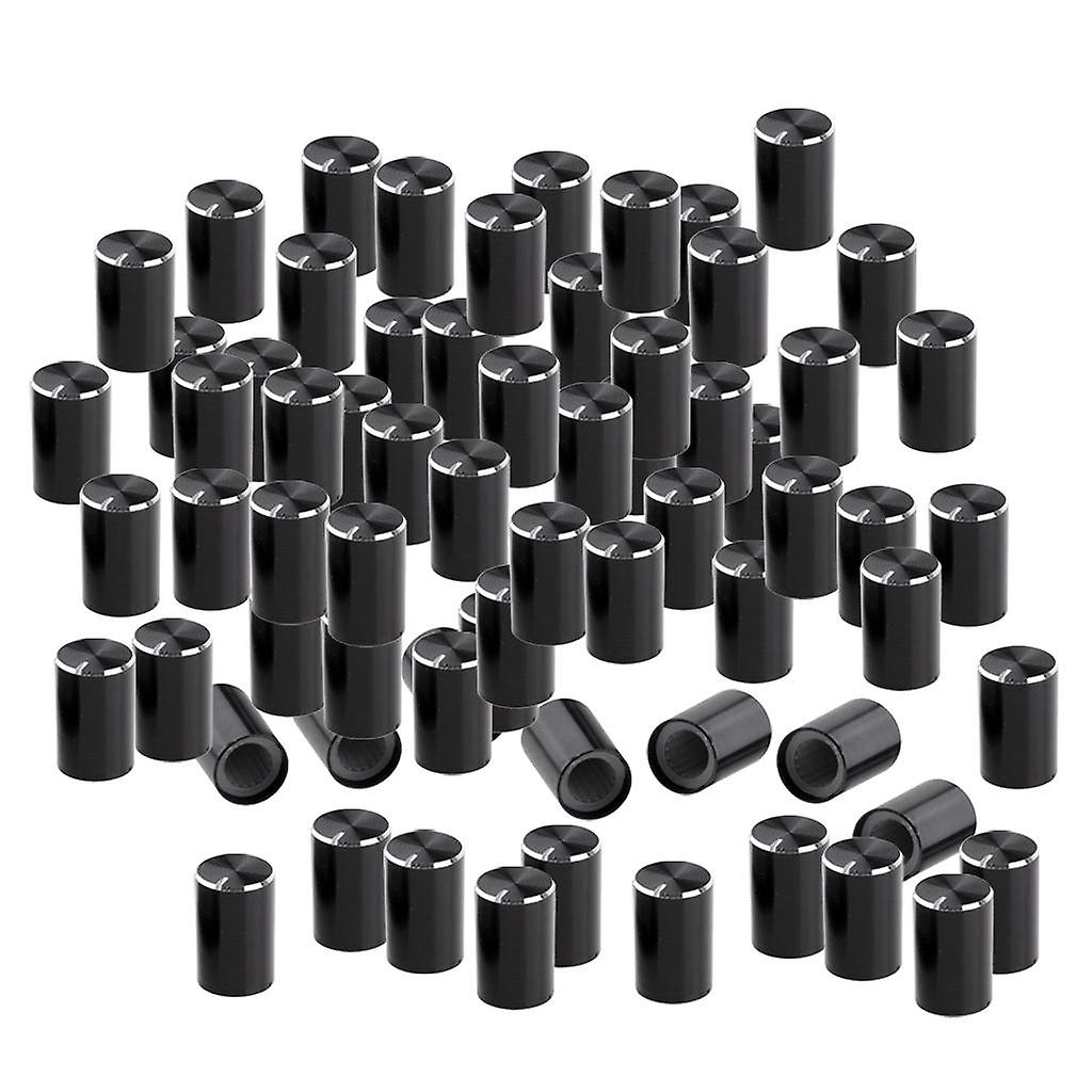 100 Packs Potentiometer Volume Switch Electronic Control Knobs 10x15mm Black