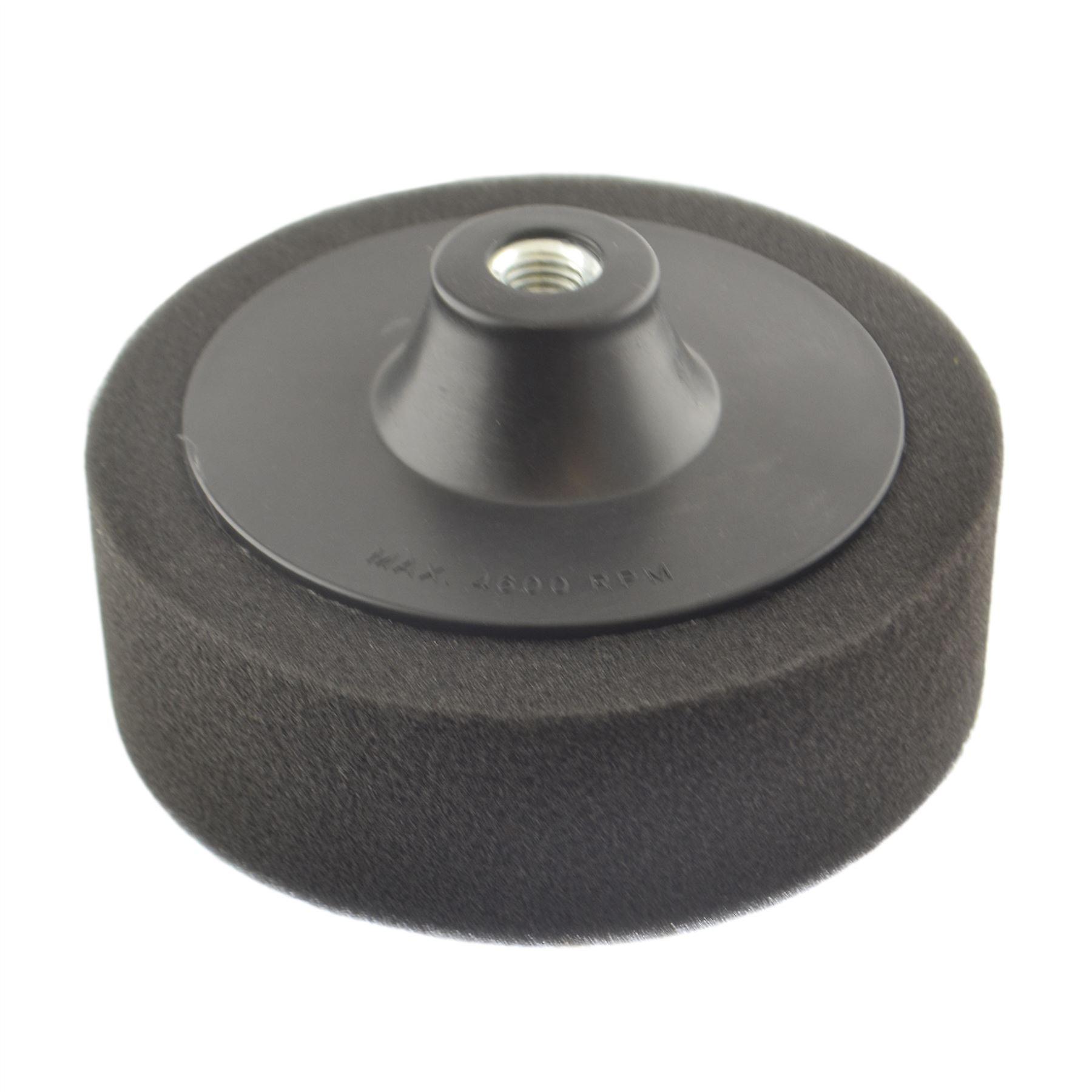 150mm M14 Thread Black Polishing Mop Sponge Buffing Wheel Polisher SIL329
