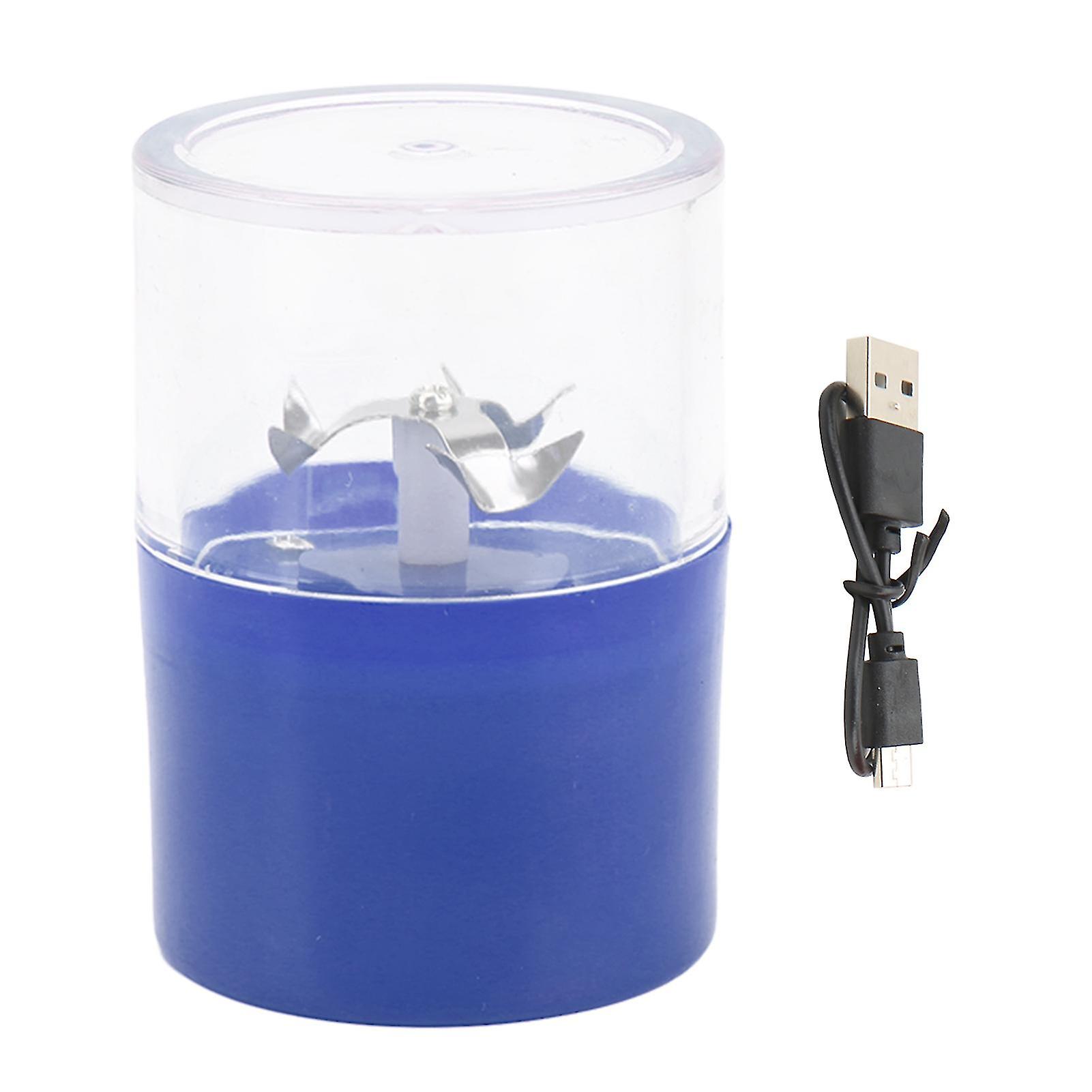 Electric Electric Herb Grinder Stainless Steel Blade USB Rechargeable Portable Crusher Grinder Cracker for Spice Herb Cigarette Blue