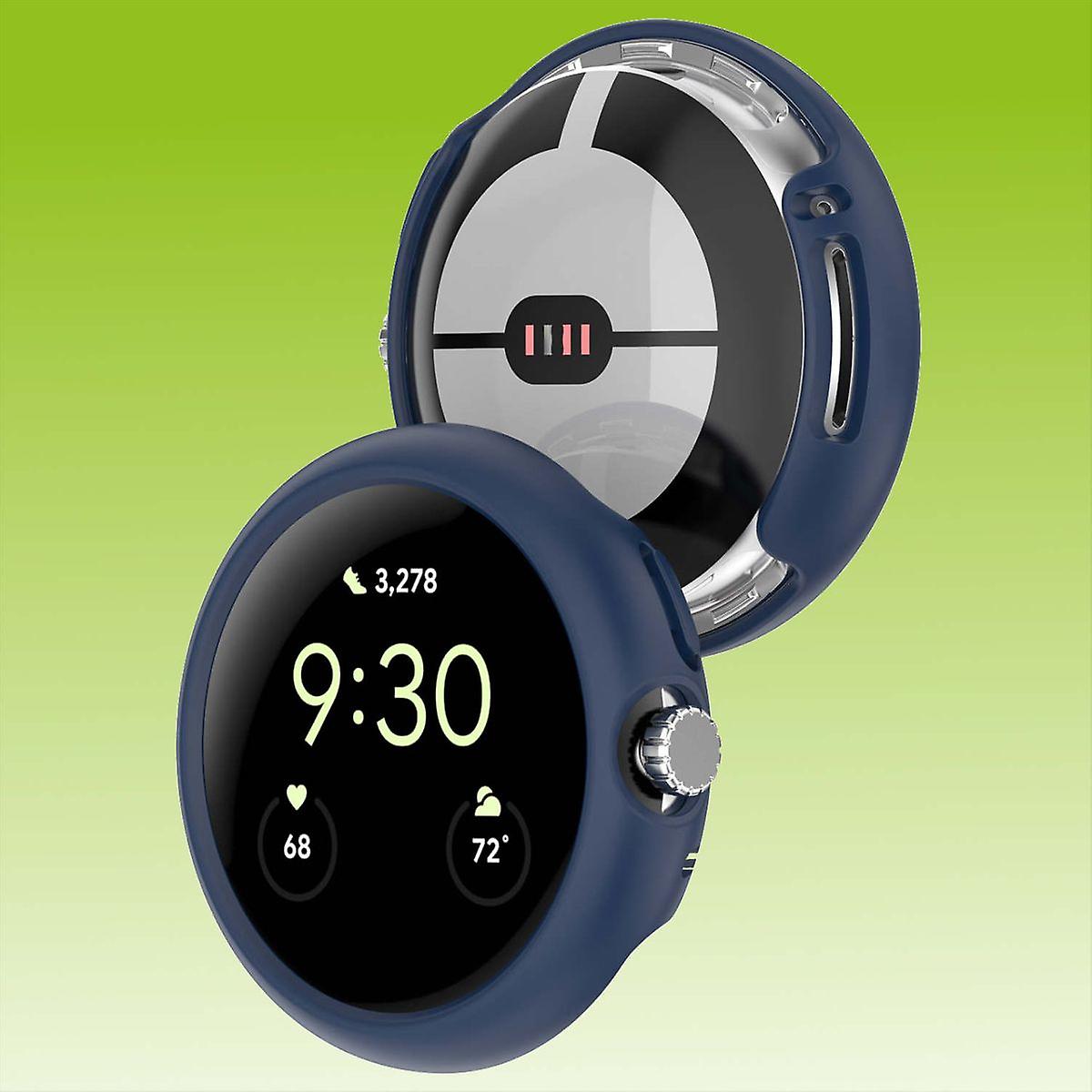 For Google Pixel Watch 3 41mm / 2 / 1 Silicone Plastic Protective Case