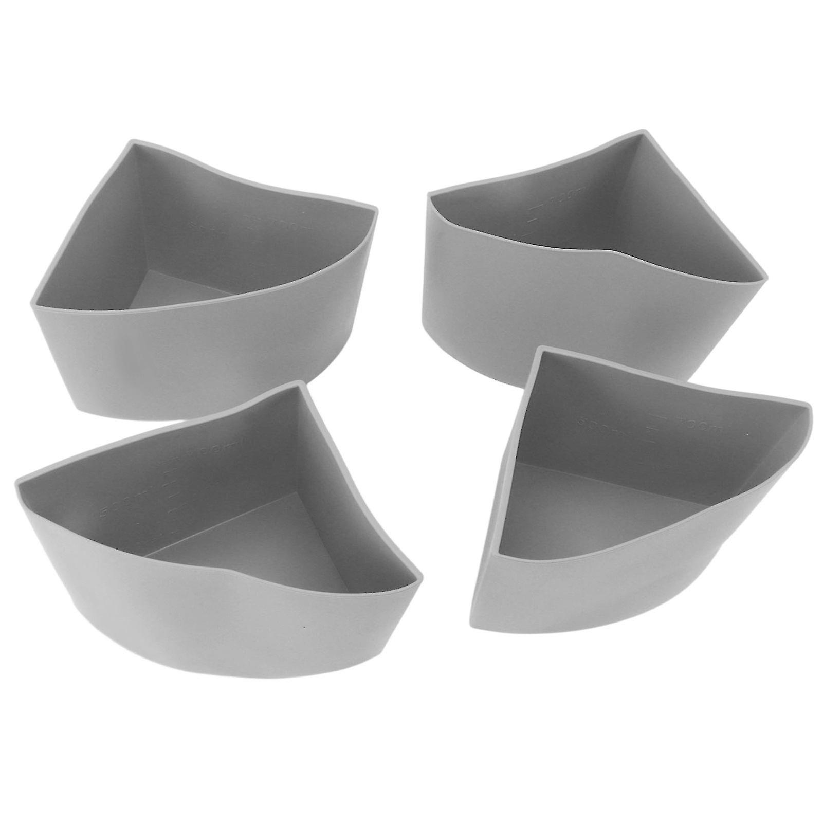 Slow Cooker Divider Liner 4 in 1 Silicone Reusable Leakproof Cooking Liner for 6 Quart Pot Grey
