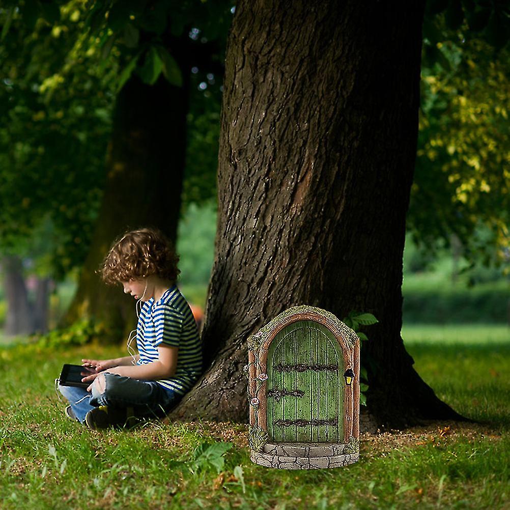 木用妖精のドアミニチュアガーデン装飾ウッド8-10cm屋外