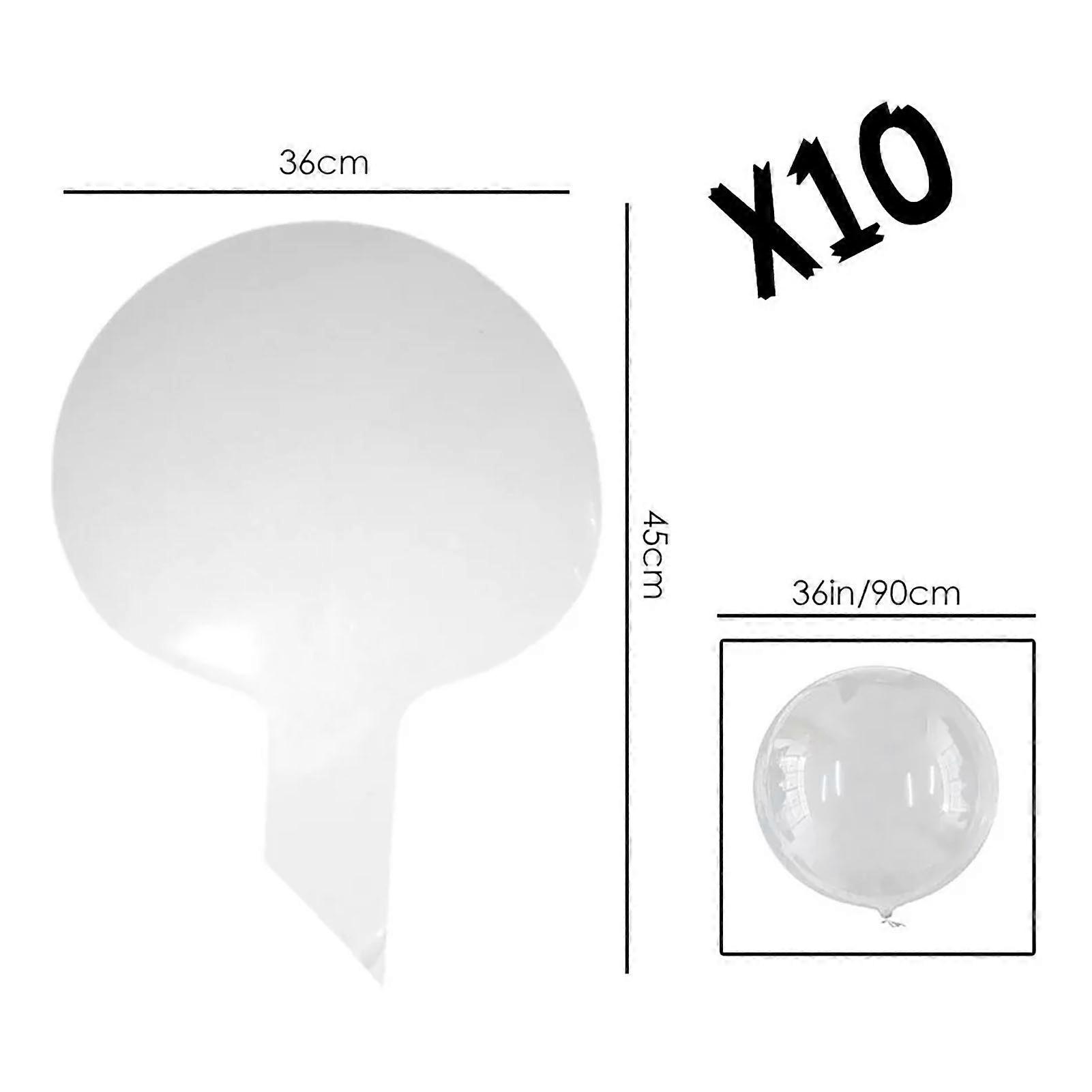10pcs 36in Clear Luminous Balloon Reusable Explosion Proof PVC