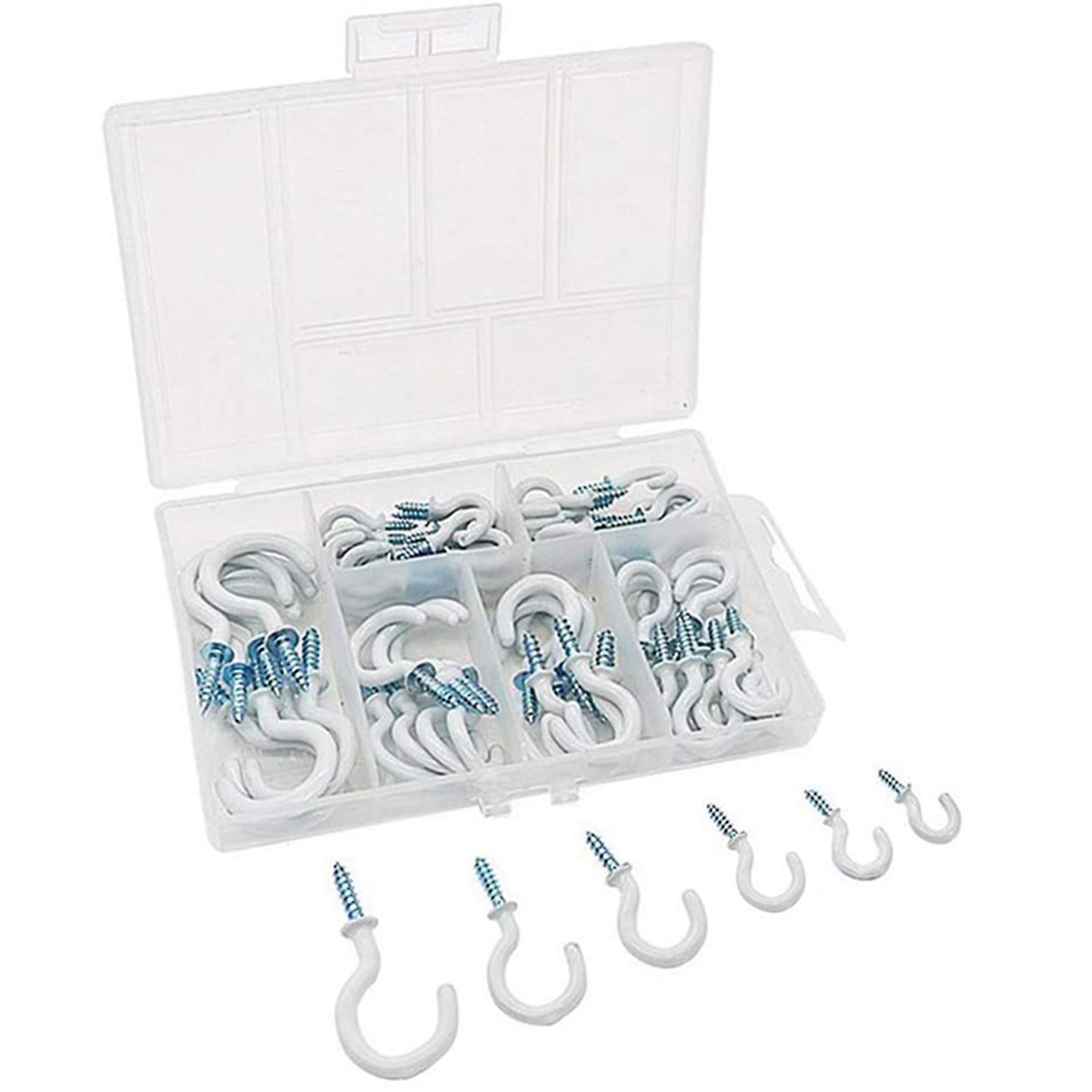70 Pcs Screw Hook Ceiling Hook Screw and Eye Screw Set for Home Workplace