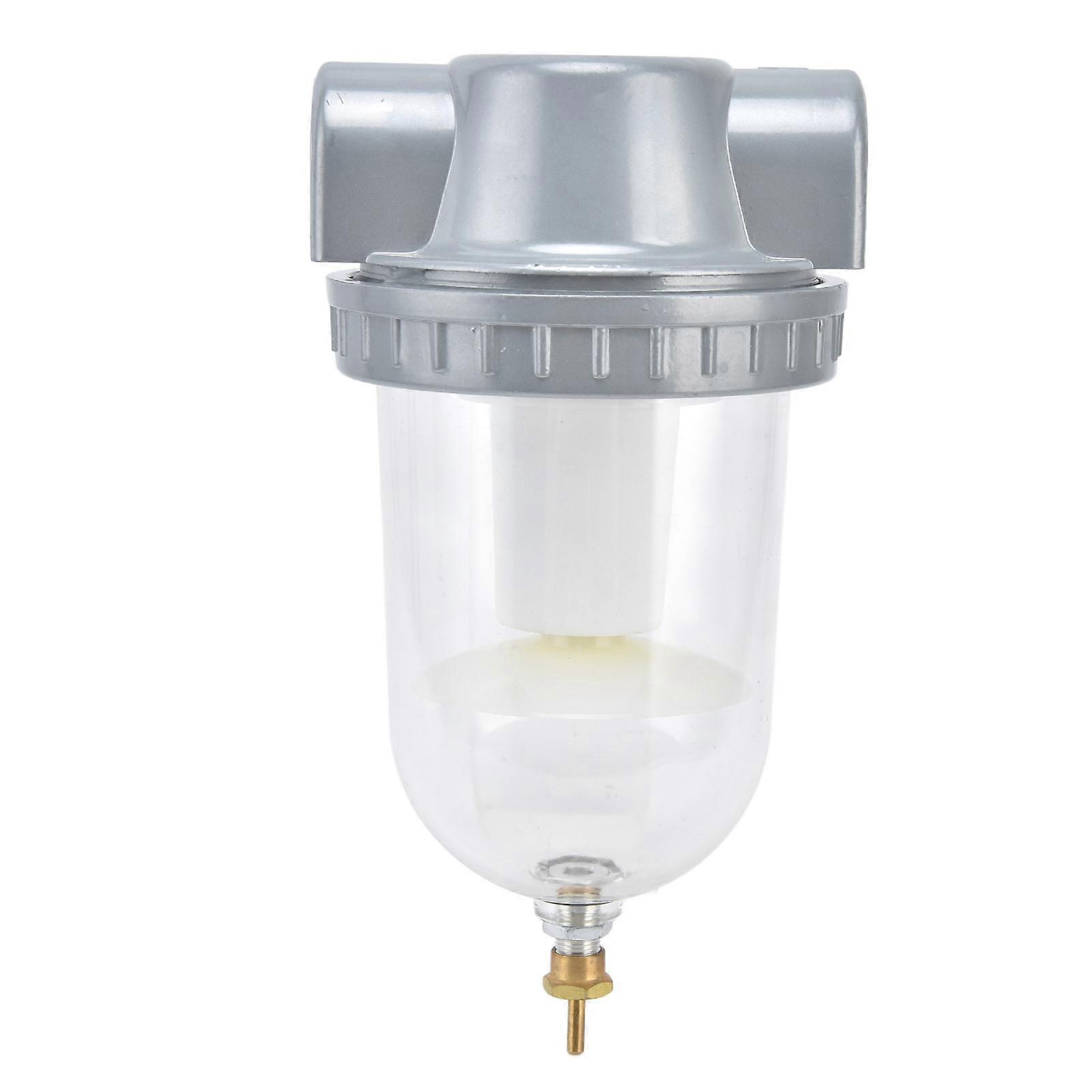 Air Compressor Filter,Aluminum Alloy Compressed Air Filter,Oil Water Separator with Transparent Cup High Filtering Accuracy 0.63MPa(QSL-20)