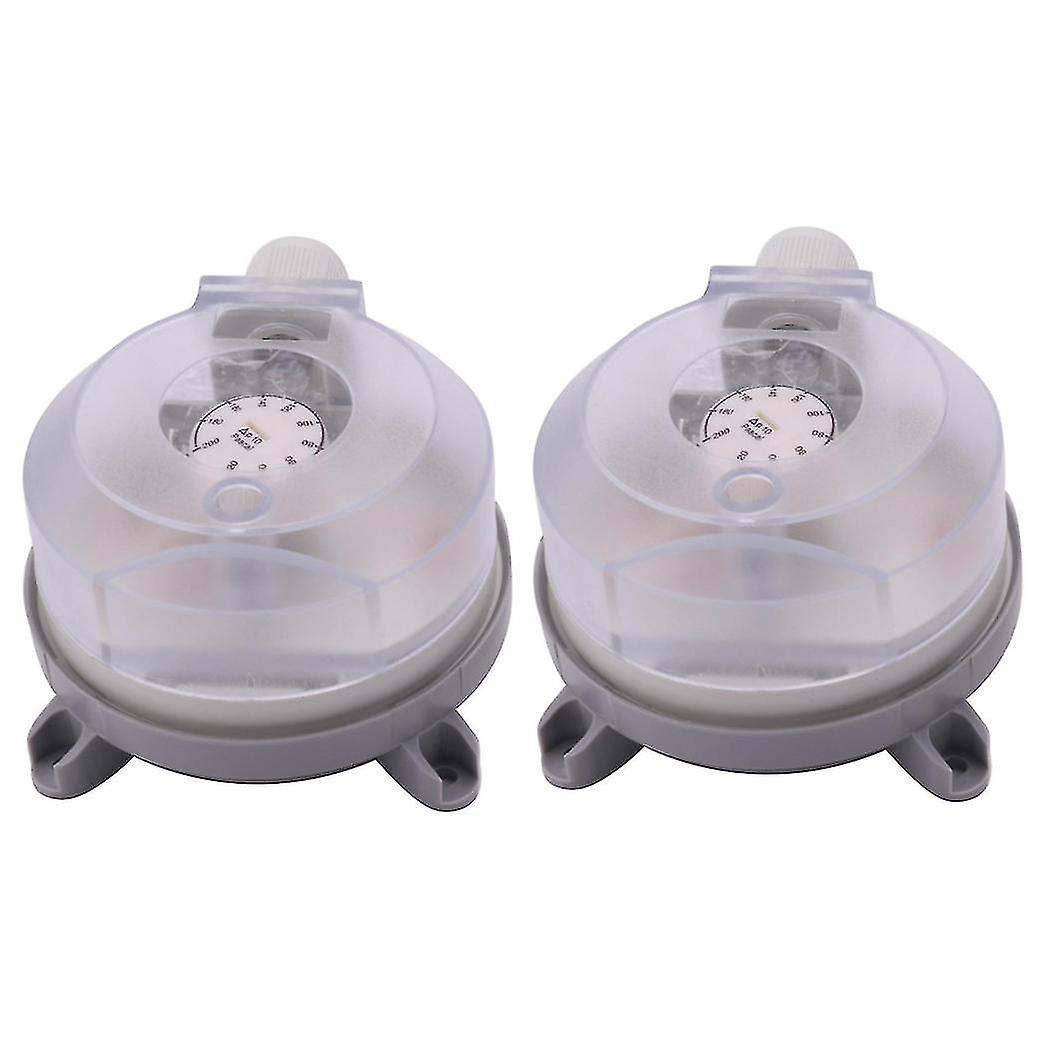 2x Air Differential Pressure Switch 20-200pa Adjustable - Pressure Air Switch