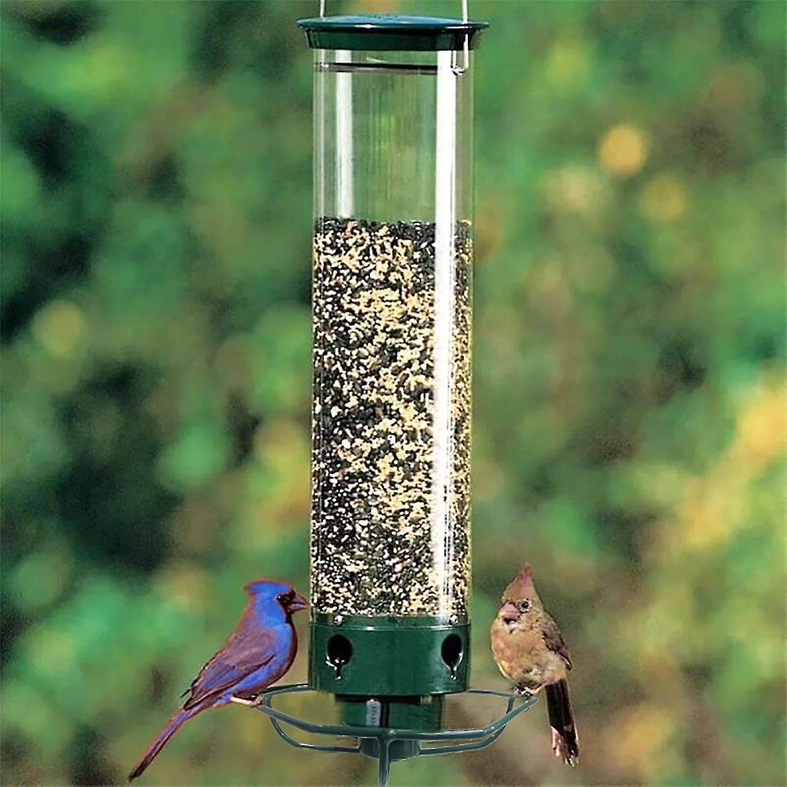 Squirrel Proof Rotating Bird Feeder With Weight Activated Rotating For External Suspension -5Lbs Feeder Capacity (1 Pc)