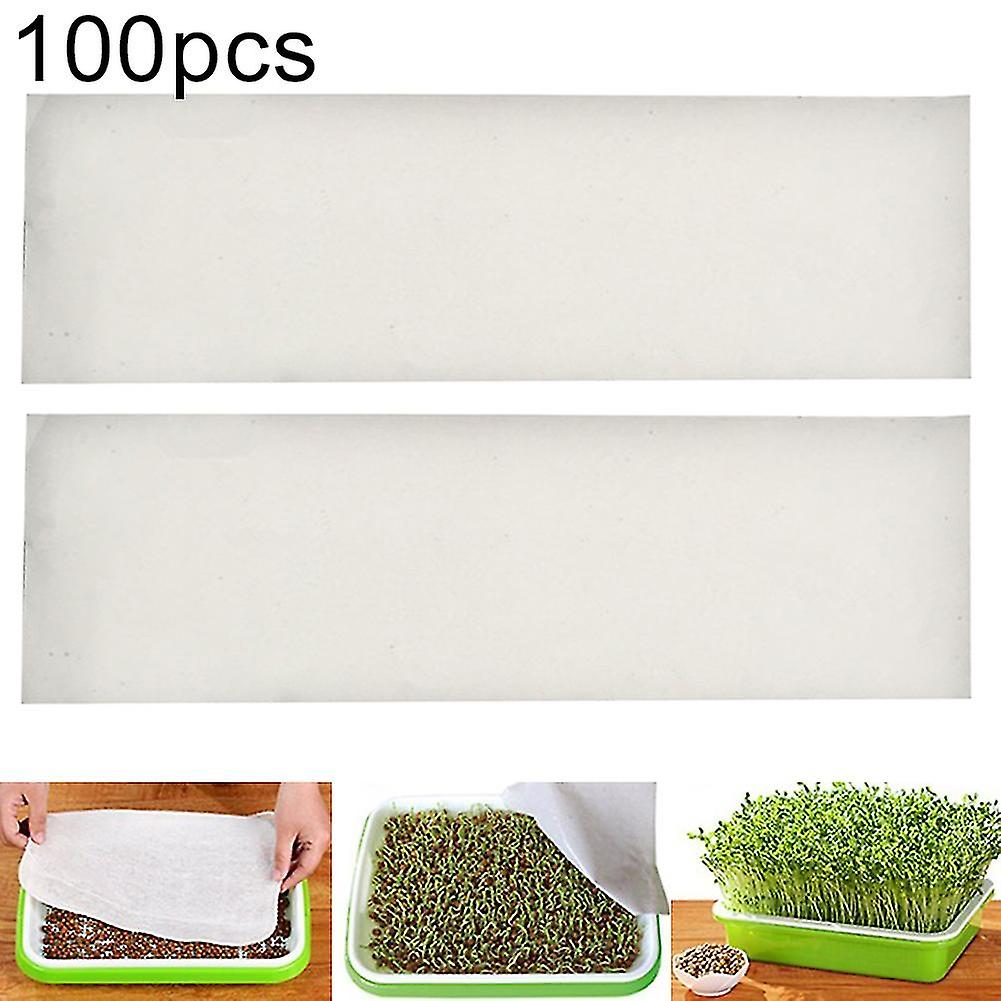 100Pcs Germinating Growing Sprouter Paper Germination Pad Paper Growing Pad Bean Sprouter Germinatio