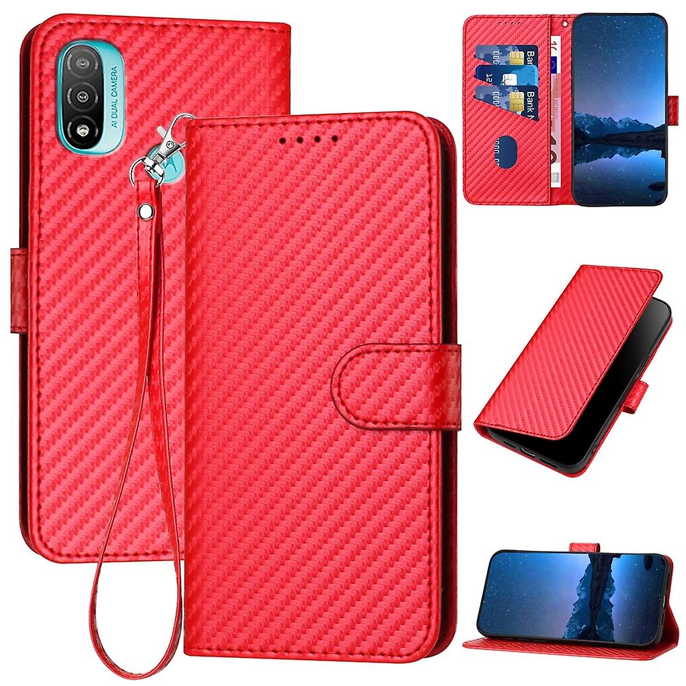 Carbon Fiber PU Case For Motorola Moto E40 / E30