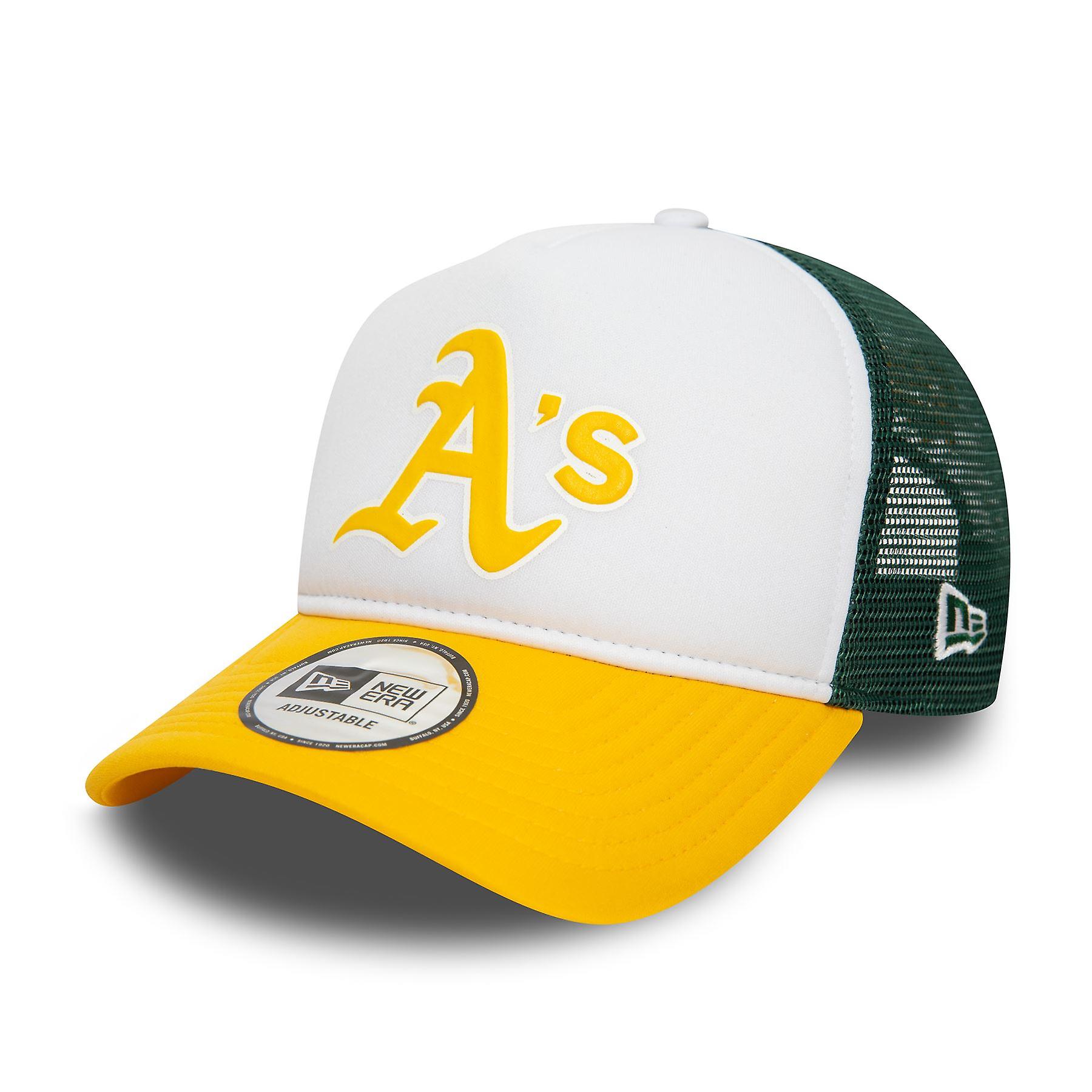 Yeni Dönem Erkek MLB Logolu Kamyon Şoförü Şapkası ~ Oakland Atletizm