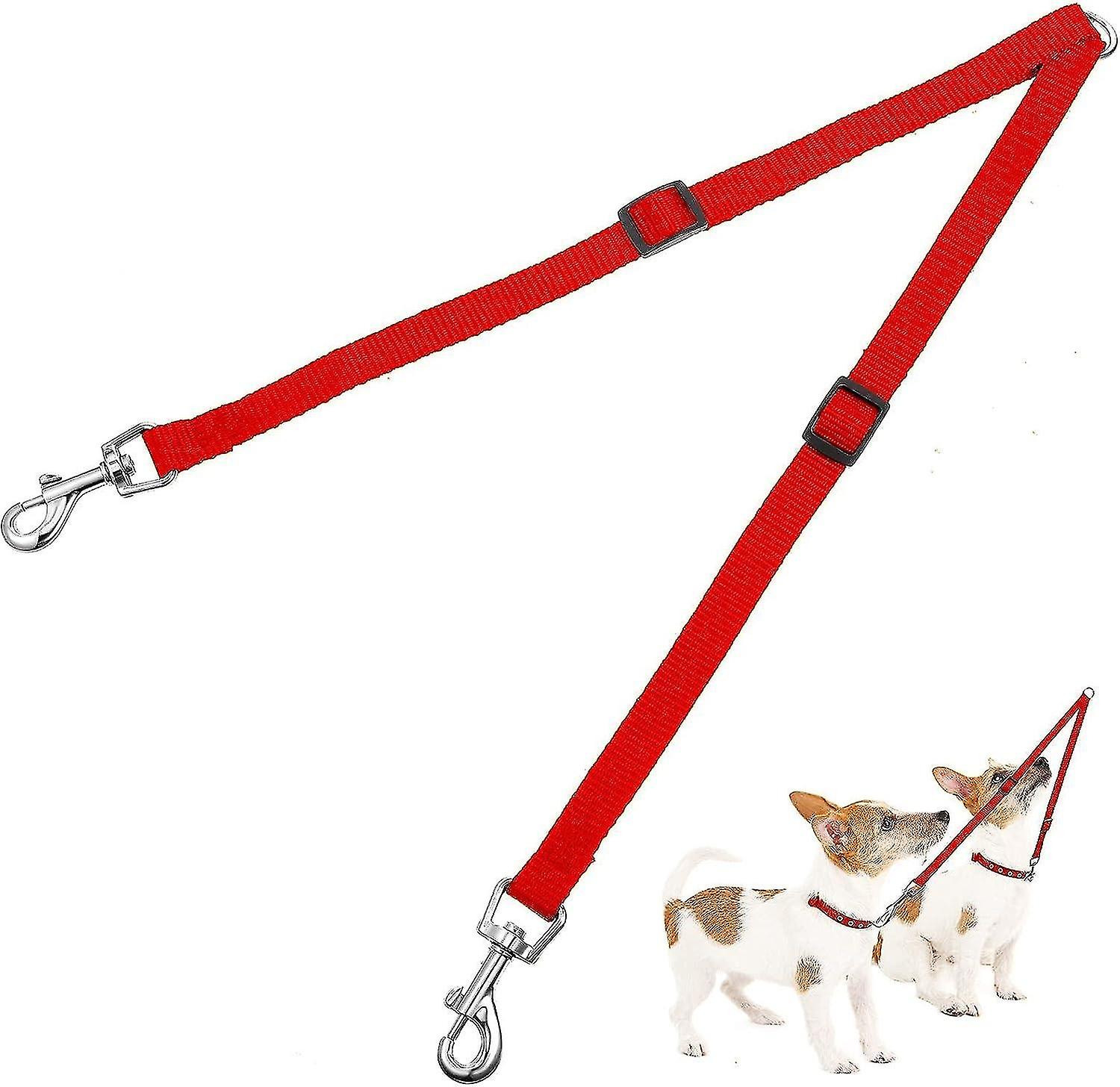 Double Adjustable Pet Training Leash Double Divider Tangle-Free Dog Leash Walking Training Leash for