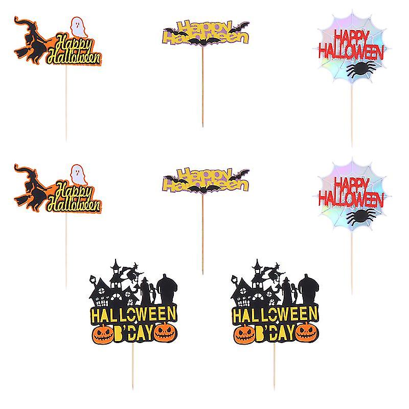 8pcs Halloween Cake Topper For Halloween Decor
