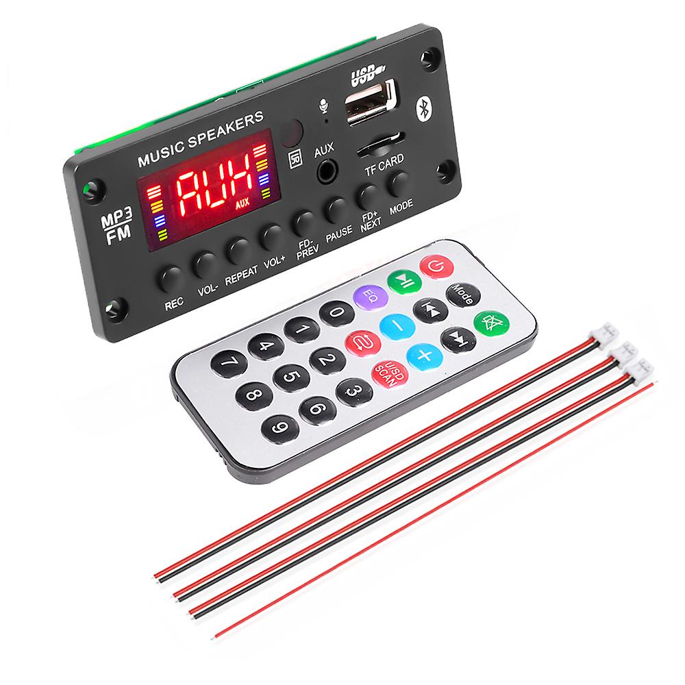 2*25w 50w Amplifier 7v-15v Mp3 Player Decoder Board Bluetooth-compatible 5.0 Car Fm Radio Module Tf Usb Aux Wma Player Decoder