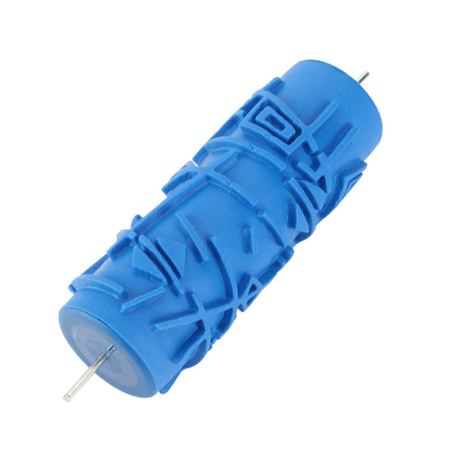 5in Blue Rubber Pattern Paint Roller Reusable Decorative ZZ0079