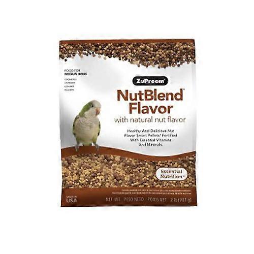 ZuPreem NutBlend مع طعام الطيور بنكهة الجوز الطبيعية ، طيور متوسطة ، 2 رطل